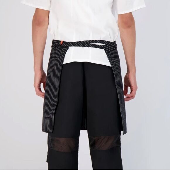 XMAS SALE Striped Black and White Bistro Chef Kitchen Apron - Picture 2 of 6